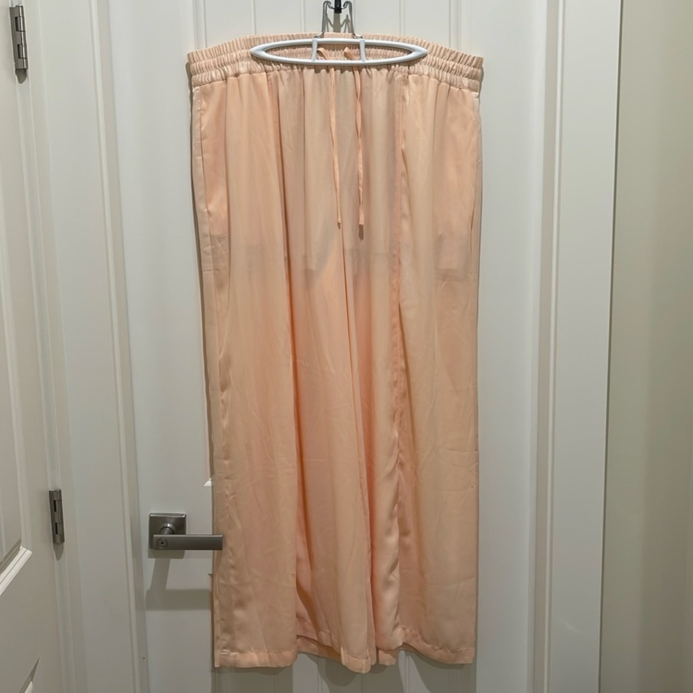 Nina Parker soft peach wide leg pants 2X